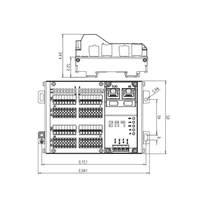 EtherCAT协议、32DI/DO 自适应配置、PNP、端子式、RJ45网口、IP20远程模块、009E54